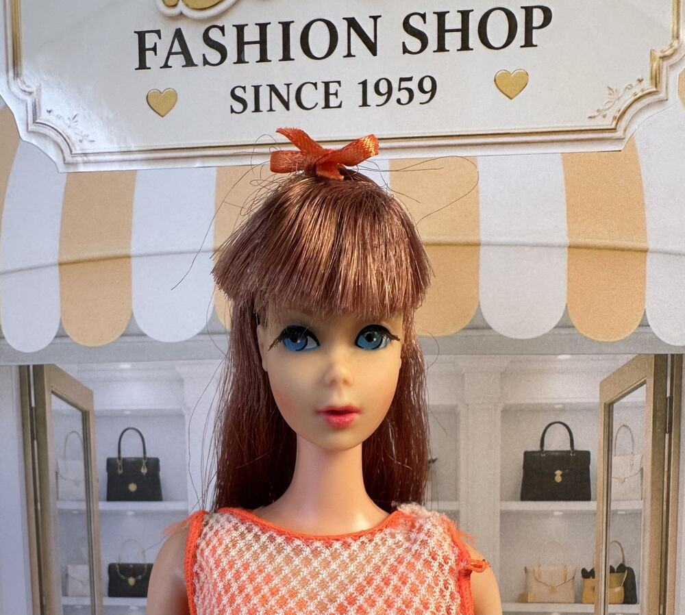 Vintage Mod TNT Barbie Doll Titian Redhead W/Original Swimsuit 1960s Mattel